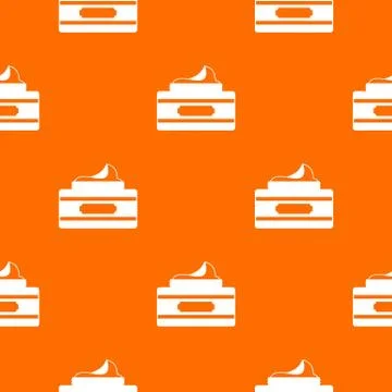 Cream container pattern seamless Illustrazione stock