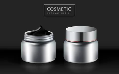 Cream container template Stock Illustration