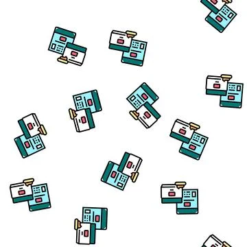 Cream container vector seamless pattern Stock Illustration