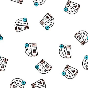 Cream controling itching eczema vector seamless pattern Stock Illustration