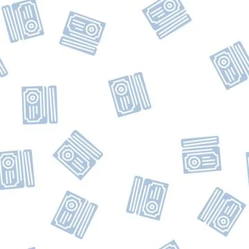Cream cucumber glyph vector seamless pattern Stock Illustration