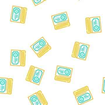 Cream cucumber vector seamless pattern Stock Illustration