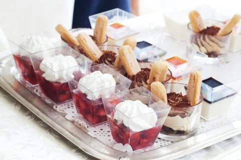 Cream dessert Stock Photos