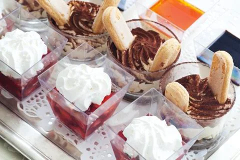Cream dessert Stock Photos