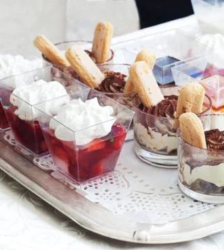 Cream dessert Stock Photos