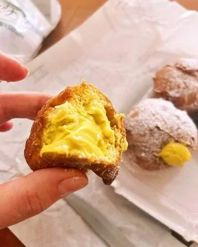Cream donuts Stock Photos