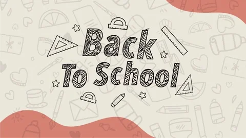 Cream Doodle Back To School Animated Video Design Stock Footage 312130120