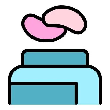 Cream eye patch icon vector flat Illustrazione stock