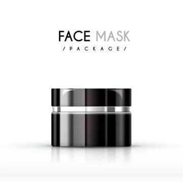 Cream face mask package Stock Illustration