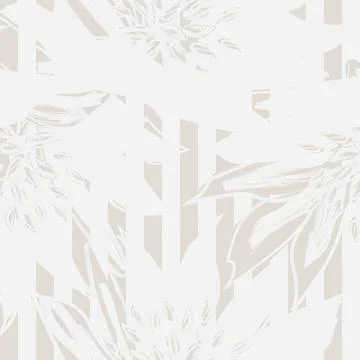 Cream Floral striped seamless pattern design Stock Illustration