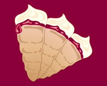 Cream horn Stock Illustration