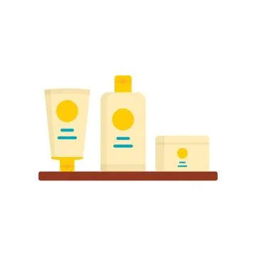 Cream icon in flat style Stock Illustration