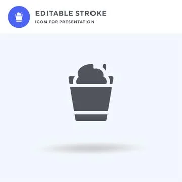 Cream icon vector, filled flat sign, solid pictogram isolated on white, logo イラスト素材