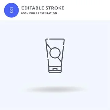 Cream icon vector, filled flat sign, solid pictogram isolated on white, logo Stockillustratie