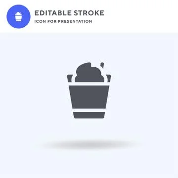 Cream icon vector, filled flat sign, solid pictogram isolated on white, logo 스톡 일러스트