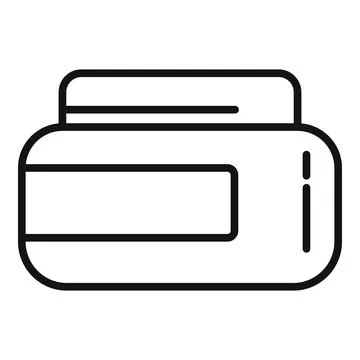 Cream jar icon outline vector. Wig face portrait Stock Illustration