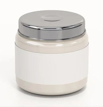 Cream jar isolated on white background. 3D illustration Stock Illustration