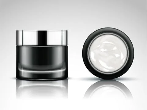 Cream jar mockup Stock Illustration