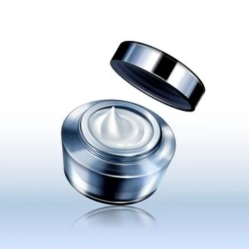 Cream jar object Stock Illustration