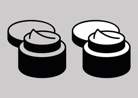 Cream jar vector icon Stock Illustration