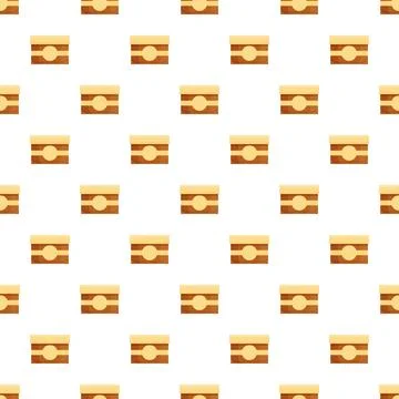 Cream jars seamless pattern on white background Stock Illustration