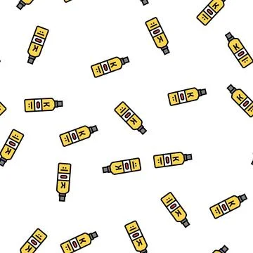 Cream keratin package vector seamless pattern Stock Illustration