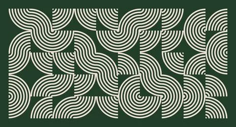 Cream Line Abstract Geometric Pattern Stock Illustration