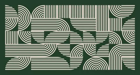 Cream Line Abstract Geometric Pattern Stock Illustration
