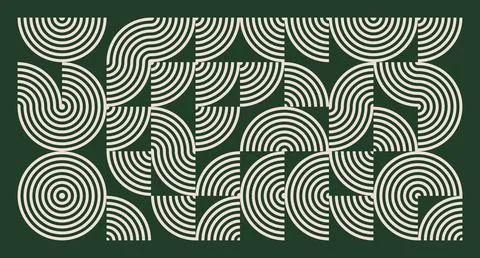Cream Line Abstract Geometric Pattern Stock Illustration