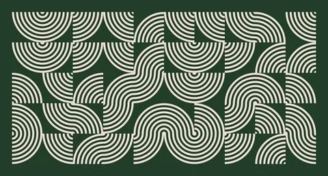 Cream Line Abstract Geometric Pattern Stock Illustration
