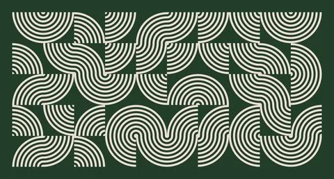Cream Line Abstract Geometric Pattern Stock Illustration