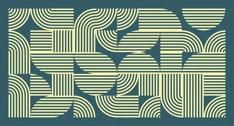 Cream Line Wave Geometric Pattern Stockillustratie
