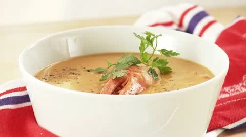 Cream of lobster soup Video stock 24663767