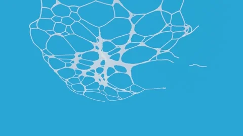 Cream milk splash on blue bg rotate endless Stock Footage 338351565