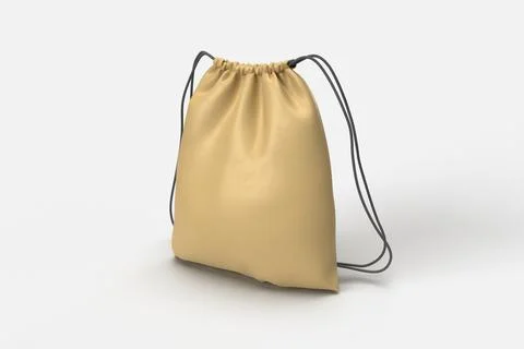 Cream mockup sacks Stock Photos