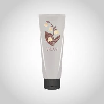 Cream packaging vector design template Stock Illustration