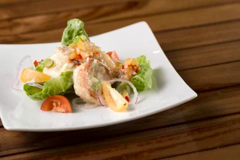 Cream prawn Stock Photos