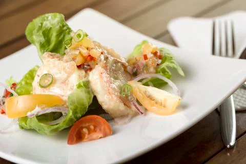 Cream prawn Stock Photos