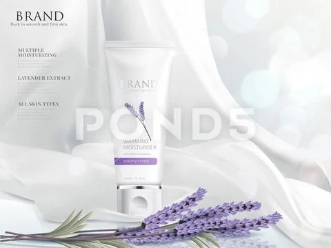 Cream product ads Stock Illustration