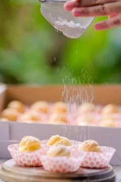 Cream Puff Stock Photos