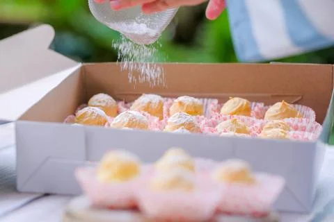 Cream Puff Stock Photos