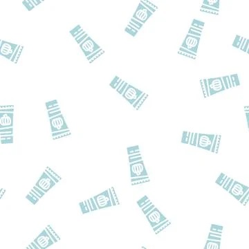 Cream pumpkin glyph vector seamless pattern Stock Illustration
