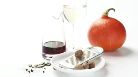 Cream of pumpkin soup Stock Footage 8570992