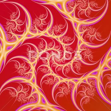 Cream on Red Spiral Stock Illustration