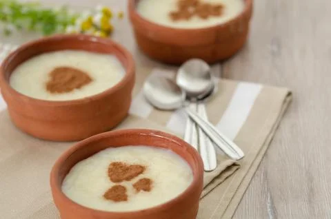 Cream Rice Pudding Stock Photos