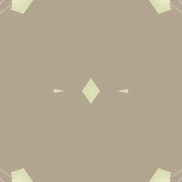 Cream rustic olive palette radial mirrored ornament in latte, dusty khaki, clay Illustrazione stock