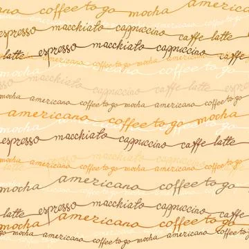 Cream samless coffee patten Stockillustratie