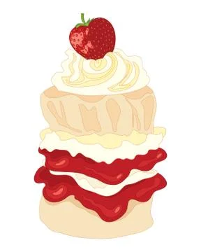 Cream scone Stock Illustration