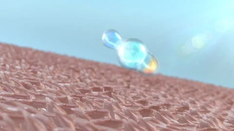 Cream Serum through the skin layer and reduce up saggy skin of the skin cell Stock Footage 195117938