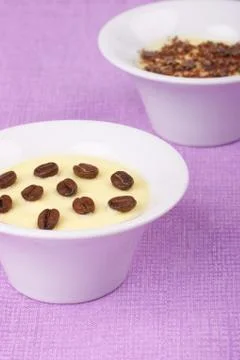 Cream servings Foto stock